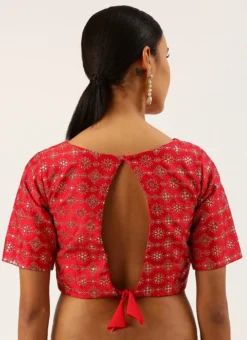 Red Silk Embroidery Work Blouse Party Wear -Mahra Clothing Shop red silk embroidery work blouse blspfb179re b