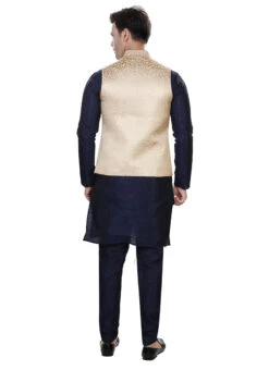 Rose Gold Art Silk Jacquard Nehru Jacket -Mahra Clothing Shop rose gold art silk jacquard nehru jacket jmkmdc610 b