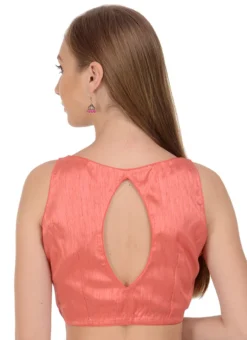 Rouge Pink Art Dupion Silk Plain Blouse Festive Wear -Mahra Clothing Shop rouge pink art dupion silk plain blouse bldiw3 b