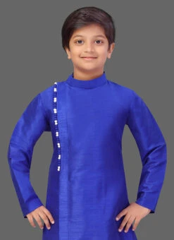 Royal Blue Art Silk Soild Stitched Kurta Pyjama Festive Wear -Mahra Clothing Shop royal blue art silk soild stitched kurta pyjama kdbmss101 b
