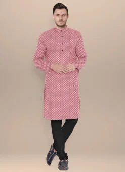 Teen Boys Mauve Art Silk N Black Kurta Pyjama Set Festive Wear -Mahra Clothing Shop teen boys mauve art silk n black kurta pyjama set TBKPBS02310482 b