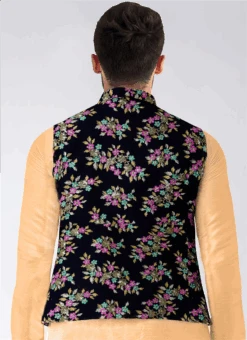 Teen Boys Teen Boy Black Velvet Embroidered N BlackBandi Set Party Wear