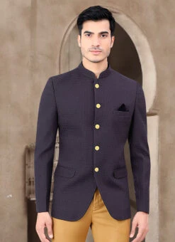 Violet Terry Rayon Bandhgala Suit -Mahra Clothing Shop violet terry rayon bandhgala suit sumdc3748 b