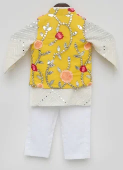 White Art Silk Mirror Embroidered Bandi Set Party Wear -Mahra Clothing Shop white art silk mirror embroidered bandi set kdbdfk2463 b