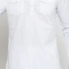 White Cotton Pathani Set Party Wear