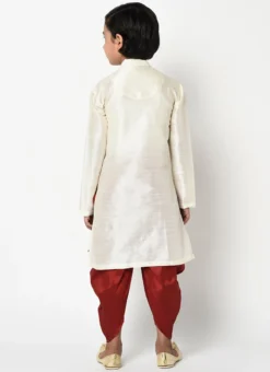 White Dupion Silk Embroidered Kurta Pyjama -Mahra Clothing Shop white dupion silk embroidered kurta pyjama kpdmf3410e b