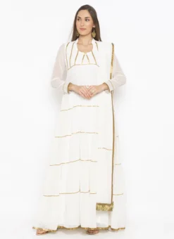 White Georgette Lace Work Anarkali Suit Party Wear 6 White Georgette Lace Work Anarkali Suit Party Wear -Mahra Clothing Shop white georgette lace work anarkali suit slmnc2071skd u