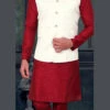 White Silk Nehru Jacket
