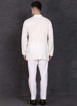 White Viscose Cotton Kurta 5 White Viscose Cotton Kurta -Mahra Clothing Shop white viscose cotton kurta kusifh990037 b