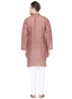 Wine Khadi Cotton Kurta -Mahra Clothing Shop wine khadi cotton kurta kusmf7270 b