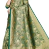 Woven Work Green Color Banarasi Silk Saree Festive Wear