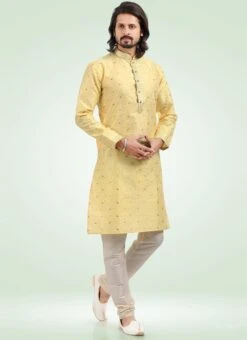 Front Page -Mahra Clothing Shop yellow banarasi silk jacquard kurta pyjama kpmsc1802 u