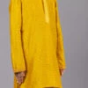 Yellow Cotton Kids Kurta Pyjama Festive Wear