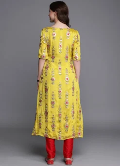 Yellow Embroidered Chinon Kurta Set Festive Wear -Mahra Clothing Shop yellow embroidered chinon kurta set KSBS01911716 b