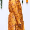 Yellow Silk Printed Kids Boys Classic Sherwani Party Wear