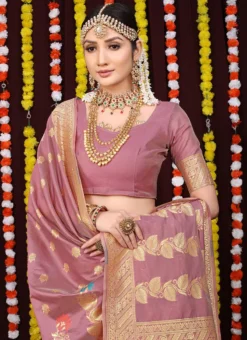 Zari Weaving Work Lavender Color Patola Silk Saree Party Wear -Mahra Clothing Shop zari weaving work lavender color patola silk saree sasom110902 b