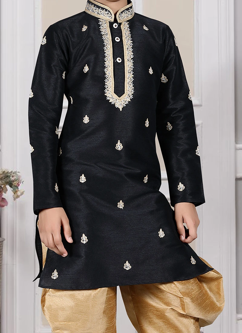 Front Page -Mahra Clothing Shop black art silk embroidery kurta pyjama kdmrg12042 l
