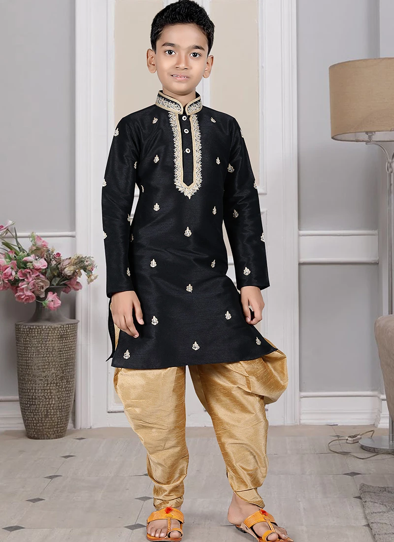Front Page -Mahra Clothing Shop black art silk embroidery kurta pyjama kdmrg12042 u